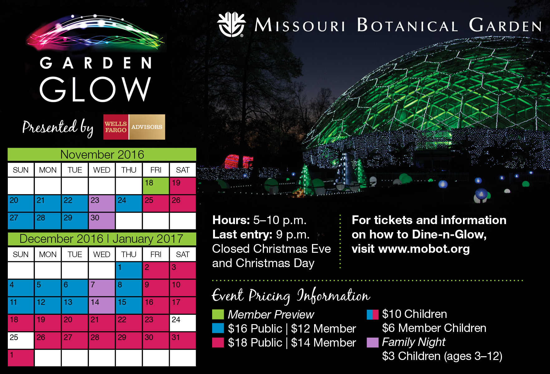 Garden Glow Visitor Information